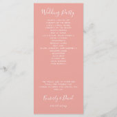 Monogram Wappen Gold Blush Wedelprogramme Programm (Rückseite)