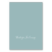 Monogram Wappen Gold Dusty Blue Wedding Tischnummer (Rückseite)