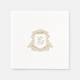 Monogram Wappen Hochzeit Napkin Serviette