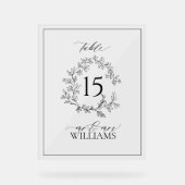 Monogram-Wappen-Hochzeitsskala Acrylschild (Vorderseite)