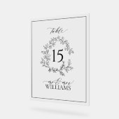 Monogram-Wappen-Hochzeitsskala Acrylschild (Winkel)