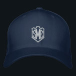 Monogram Wappen Initials Custom Personalisiert Bestickte Baseballkappe<br><div class="desc">Monogram Wappen Mit Monogramm Initials Custom Personalisiert Sticked Baseball Cap verfügt über das einfache moderne bestickte Monogramm Ihrer Initialen in einem Wappen-Rahmen. Perfekt als Geschenk für Familie und Freunde zum Geburtstag,  Weihnachten,  Vatertag,  Muttertag,  Hochzeiten und vieles mehr. Erstellt von Evco Studio www.zazzle.com/store/evcostudio</div>
