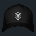 Monogram Wappen Initials Custom Personalisiert Bestickte Baseballkappe<br><div class="desc">Monogram Wappen Mit Monogramm Initials Custom Personalisiert Sticked Baseball Cap verfügt über das einfache moderne bestickte Monogramm Ihrer Initialen in einem Wappen-Rahmen. Perfekt als Geschenk für Familie und Freunde zum Geburtstag,  Weihnachten,  Vatertag,  Muttertag,  Hochzeiten und vieles mehr. Erstellt von Evco Studio www.zazzle.com/store/evcostudio</div>