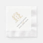 Monogram-Wappen-Krone Serviette (Vorderseite)