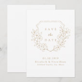 Monogram-Wappen Save The Date (Vorne/Hinten)