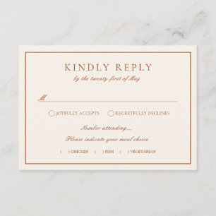 Monogram Wappen Terracotta UAWG Wedding Enclosure Begleitkarte