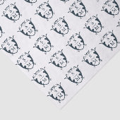 Monogram Wappen Tissue Blue Seidenpapier (Ausschnitt)