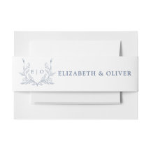 Monogram Wappen Wedding Einladung Bauchband