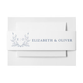 Monogram Wappen Wedding Einladung Bauchband Einladungsbanderole