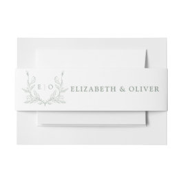 Monogram Wappen Wedding Einladung Bauchband Einladungsbanderole