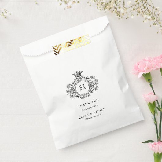 Monogram Wappen Wedding Geschenktütchen (Versiegelt)