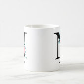 Monogram Wasserfarbe Benutzerdefinierter Single Bu Kaffeetasse (Mittel)