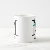 Monogram Wasserfarbe Benutzerdefinierter Single Bu Kaffeetasse (Mittel)