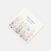 Monogram Wasserfarbe Rustikales Feld für Hübsche W Serviette (Ecke)