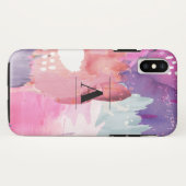 Monogram Wasserfarbenpinselstriche Case-Mate iPhone Hülle (Rückseite (Horizontal))