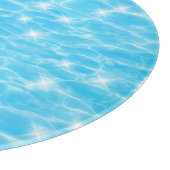 Monogram Water rippples wasser textur moderne chic Schneidebrett (Ecke)