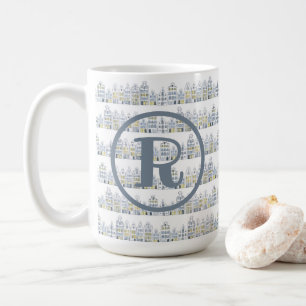 MONOGRAM Watercolor Amsterdam House Niederländisc Kaffeetasse