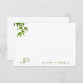 Monogram Watercolor Art Blätter Einfache Vorlage (Vorne/Hinten)