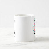 Monogram Watercolor Benutzerdefinierter Single Let Kaffeetasse (Mittel)