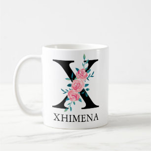Monogram Watercolor Benutzerdefinierter Single Let Kaffeetasse