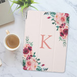 Monogram Watercolor Boho Pink Burgundy Floral iPad Pro Cover<br><div class="desc">Erweitern Sie Ihr iPad mit einem Monogram Watercolor Boho Pink Burgundy Rose Blume Cover,  das für florenliebende Boho-Liebhaber konzipiert ist. Personalisieren Sie es heute!</div>