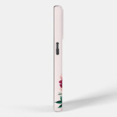 Monogram Watercolor Boho Pink Burgundy Rose Blume Case-Mate iPhone Hülle (Rückseite / Rechts)
