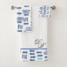 Monogram Watercolor Brush Stroke Fish