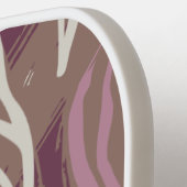 Monogram Watercolor Coffee Leaf Muster Pickleball Schläger (Linke Seite)