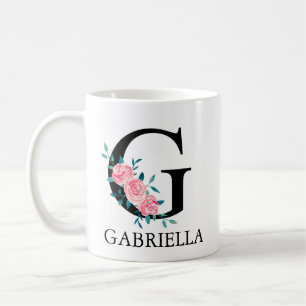 Monogram Watercolor Custom Single Letter Coffee G Kaffeetasse