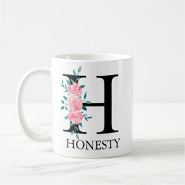 Monogram Watercolor Custom Single Letter Coffee H Kaffeetasse