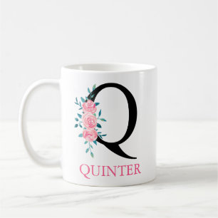 Monogram Watercolor Custom Single Letter Q Coffee Kaffeetasse