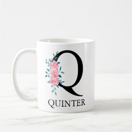 Monogram Watercolor Custom Single Letter Q Coffee Kaffeetasse