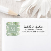 Monogram Watercolor Eukalyptus Greenerity und Gold (Insitu)