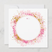 Monogram Watercolor Glitzer Wedding Danke (Vorderseite)