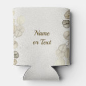 Monogram Watercolor Golden Eucalyptus Folies Dosenkühler (Rückseite)