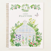 Monogram Watercolor Greenhouse Garden Planer (Vorderseite)