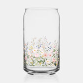 Monogram Watercolor Pink Blue Flowers Floral Dosenglas (Links)