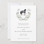 Monogram Watercolor Reitsport Elegant Wedding Save The Date (Vorderseite)