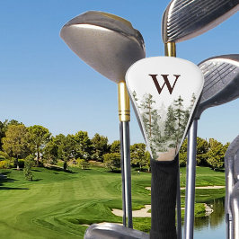 Monogram Watercolor Rustikaler Grünwald Golf Headcover