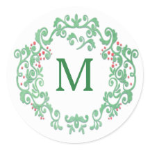 Monogram Watercolor Weihnachtsbrand