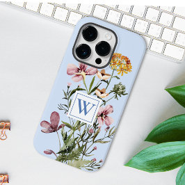Monogram Watercolor Wildblume Bouquet #1 Case-Mate iPhone 14 Pro Hülle