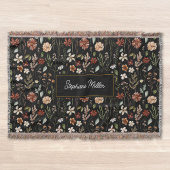 Monogram Watercolor Wildflower Floral Botanical Decke