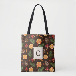 Monogram Watercolor Winter Botanic Tasche