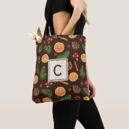Monogram Watercolor Winter Botanic Tasche