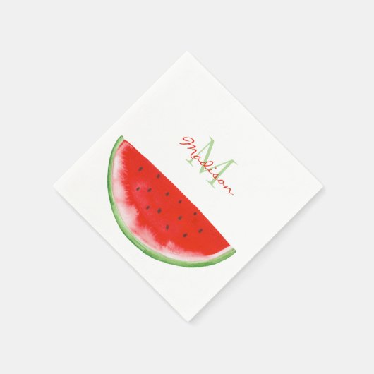 Monogram Watermelon Serviette (Ecke)
