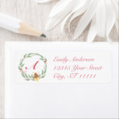 Monogram Wath Christmas-Rücksendeadresse (Insitu)