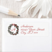 Monogram Wath Christmas-Rücksendeadresse (Insitu)