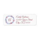 Monogram Wath Christmas-Rücksendeadresse (Vorne)