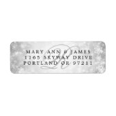 Monogram Wedding Address Silver Winter Wonderland (Vorne)