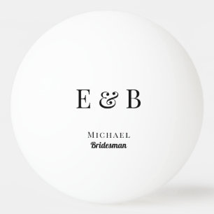 Monogram Wedding Bridesma Geschenk Personalisiert  Tischtennisball